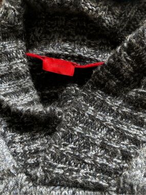 Isaia Charcoal & Light Gray Turtleneck Sweater
